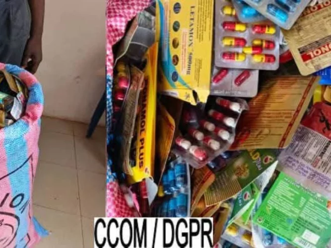 Bénin : la police saisit 44,5 kg de produits pharmaceutiques contrefaits à Dévé